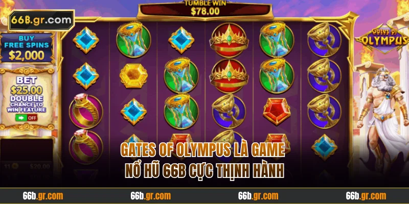 Gates of Olympus là game nổ hũ 66B cực thịnh hành